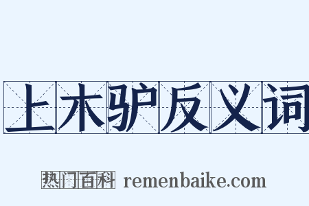 上木驴反义词是什么意思的图片